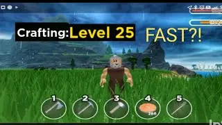 How to get Crafting and food level fast in The Survival Game Roblox