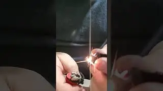 Firestarting with bic lighter and charcloth #locksmith #locksport #firestarter #wildernesssurvival