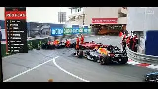 2022 Monaco Grand Prix Qualifying Crash | Sergio Perez | Carlos Sainz