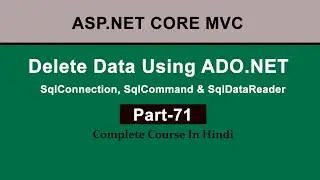 Delete Data Using ADO.NET in ASP.NET Core MVC | Step by Step Hindi
