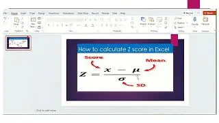 How to calculate z score in excel