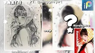 Traditional to Digital: Drawing WONYOUNG (IVE) 🎨🌷