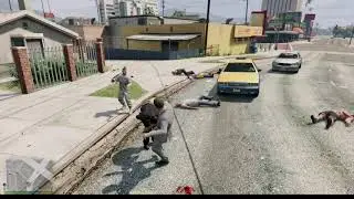 Fighting with 30 strongest NPCs from GTA V as Michael