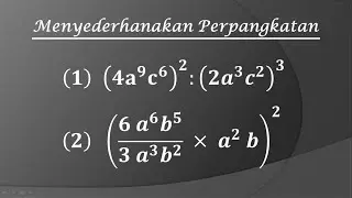 Cara jitu menyederhanakan bentuk Perpangkatan (Eksponen)