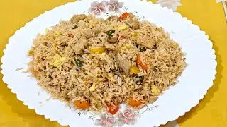চিকেন ফ্রাইড রাইস রান্না।