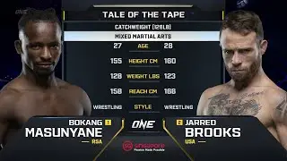 Боканг Масуньяне против Джарреда Брукса | Полный бой ONE Championship