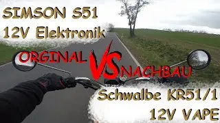 Simson S51 VS Schwalbe KR51/1 | Elektronik VS VAPE | DATTA | ELLKolben