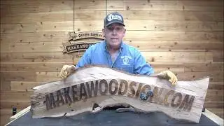 #491 My Shop Sign Part 5 Power Carving Gamble Oak