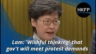'Wishful thinking' that gov't will meet protest demands, says Hong Kong's Carrie Lam
