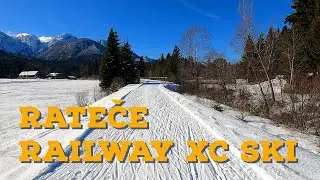 Rateče railway run | Slovenia & Italy | POV virtual XC ski descent & ascent | 48 min