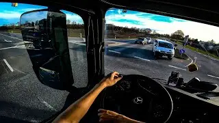 POV Truck Driving MERCEDES ACTROS in GERMANY #trucks #truck #driver #pov #hgv