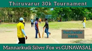 Thiruvarur 30k / Mannarkudi vs gunavasal / pool decider match / Village Cricket