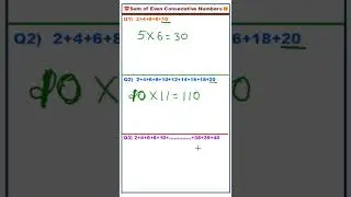 Even Consecutive Numbers summation tricks | Even number ka trick