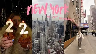 NEW YORK VLOG! 🍎🚕🗽 Day 2 my 22nd bday, 5th avenue shopping, empire state & little shop of horrors 