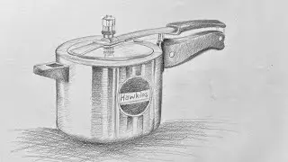 How to draw a pressure cooker