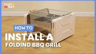 How to Install the Folding Charcoal BBQ Grill | 49821365 #costway #howto