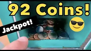 В автомате Coinstar найдено 92 монеты! Джекпот!