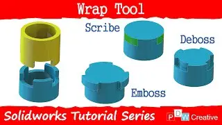 Scribe, emboss and deboss in Solidworks