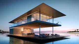 MODERN FLOATING PREFAB HOUSE DESIGN IDEAS | BEST 10 IDEAS OF FUTURISTIC WATERFRONT HOUSE DESIGNS