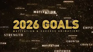 New Year 2026 Resolutions &ndash; Gold Wishes & Motivation Background 🥂💪