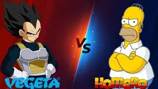 Vegeta vs Homero Simpson 😂 (Sprite animation) [Meme de dbz y los Simpson] 