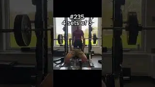 D3 to D1 Bench Press Progress: 235x3 for 4 Sets 💪
