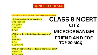 NCERT Class 8 Science Chapter 2 MCQ | 20 Important Questions | Chapter Scan Series