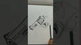 gun drawing realistic by Aadyaansh mandloi #shorts #viral #viralvideo #trending