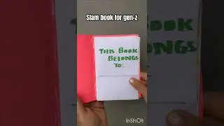Diy slam book #nostalgia #genz#papercraft#easycraft#diybook#slambook#craft#craftideas #easycraft