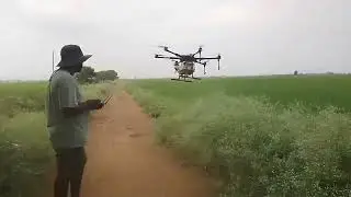 AGRI DRONE SPRAYING || Agriculture drone spraying for Paddy crop #viralvideo 