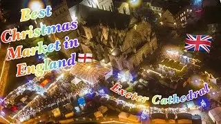 🕍Exeter Cathedral Christmas Market🏰Devon Live🎪Best Christmas Market in England 🏴󠁧󠁢󠁥󠁮󠁧󠁿🇬🇧