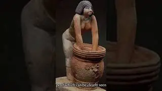 statuette of woman making beer in th 5th dynasty, Mersankh mastaba , Giza .#beer #museum #statuette