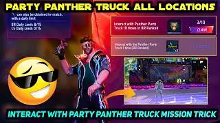 INTERACT WITH THE PANTHER PARTY TRUCK 1 TIME (BR RANKED) 10 TIMES KAISE COMPLETE KAREN IN FREE FIRE