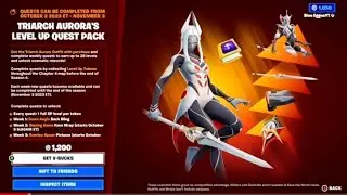 Fortnite Item Shop *NEW* Triarch Aurora Level Up Quest Pack /Starlit Emote And Gameplay