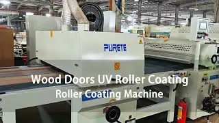 Wood Doors Water Base UV Roller Coating Machine Furniture Decoration Woodworking#machine #coating