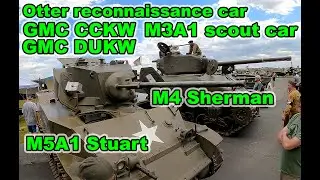Reading World War II Weekend: Army Armored Vehicles, Sherman, Stuart Tank, Duckboat, M3A1, Otter