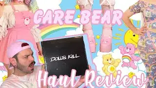 DOLLS KILL X CARE BEAR ♡ HAUL - Clothing REVIEW - Try On - Drag ♡