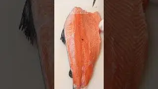 How to Fillet a Whole Salmon | How to Make Sashimi #1 #salmonasmr #salmonsashimi #salmoncutting