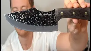 Recensione del coltello da chef, coltello da cucina affilato in acciaio giapponese da 7 pollici con