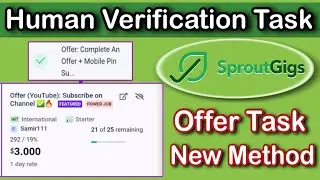 Human verification Sproutgigs | Human verification problem Solve ✔️ | Offer Task in  #Sproutgigs