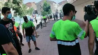 Concentraci&oacute; treballadors de Montajes Rus a per L'ERO a Iberpotash ICL a Sallent a mesa mineria(3)