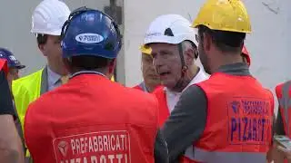 Giani in visita allo stabilimento Pizzarotti di Lucignano