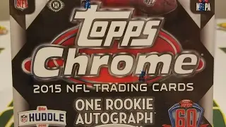 2015 Topps Chrome Football Hobby Box. 1 Auto and Some Nice Color