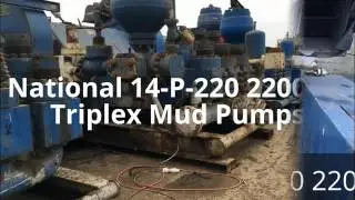 Selling 2 used National 14-P-220 2200hp triplex mud pumps, 150K USD each