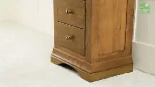 French Louis Oak 5 Drawer Tallboy Chest