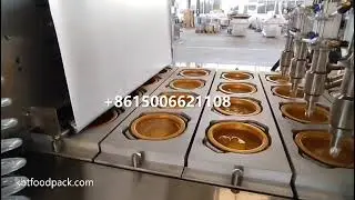 Automatic filling sealing machine for trays bowls cups