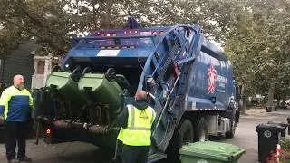 Republic Services 1055 ~Mack MRU McNeilus Rear Loader On Semi Auto Recycling in Watertown
