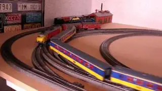 Treinbaan met Marklin Koploper en een MotorPost