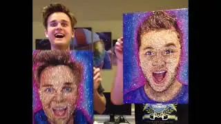 #PapaJake & Logan get GLITTERIZED by TRILLI!! All #GLITTERportrait art by #TrilliLife