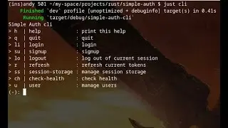 My auth server CLI demonstration